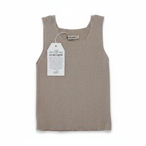 AS WE GROW - KNIT TANK TOP - WITH ALPACA - BEIGE - NWT